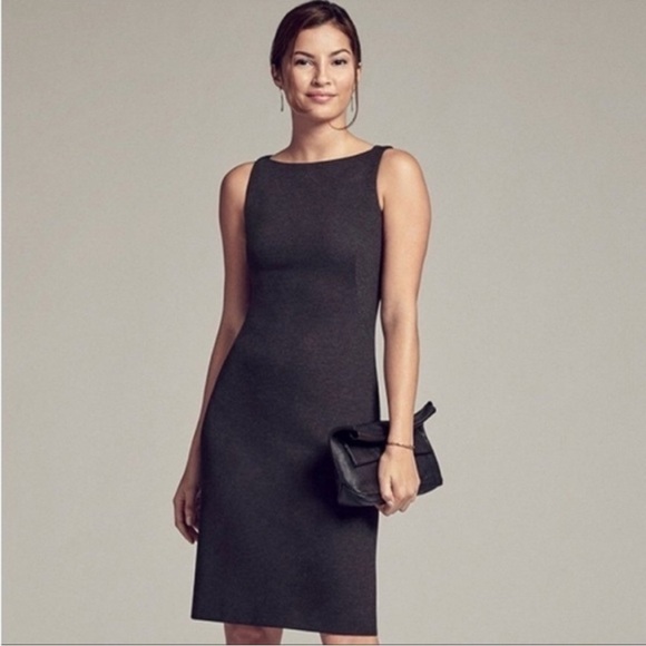 MM Lafleur Dresses & Skirts - MM Lafleur The Lydia Twisted Strap Ponte Sheath
Dress in Charcoal Grey Size 6
